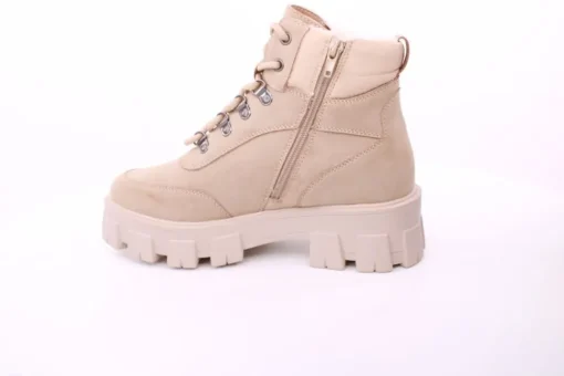 PETER ERIKSON Damen Boot Softrand Schnürung und Reißverschluss BEIGE Warmfutter 6587-24-C25001