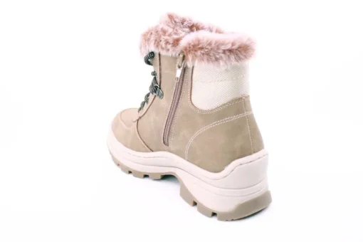 PETER ERIKSON Damen Boot Super-Softrand Schnürung und Reißverschluss in CAMEL mit Warmfutter 3315-Y24001 TEX