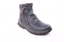 PETER ERIKSON Damen Boot mit Stickrand doppel Reißverschluss einfacher Einstieg in SCHWARZ, BLAU, ROT Warmfutter 58212-Y24001 TEX