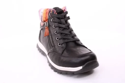 PETER ERIKSON Damen Boot Strickrand Schnürung und Reißverschluss ROT, SCHWARZ und TAN Warmfutter 58212-C24002 TEX