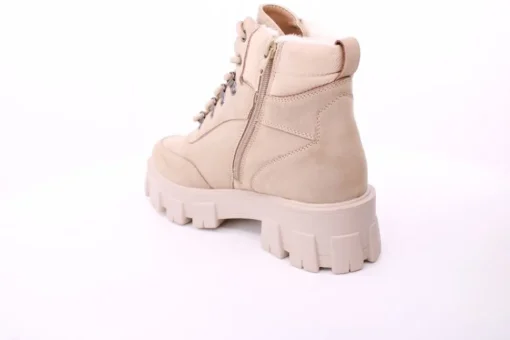 PETER ERIKSON Damen Boot Softrand Schnürung und Reißverschluss BEIGE Warmfutter 6587-24-C25001