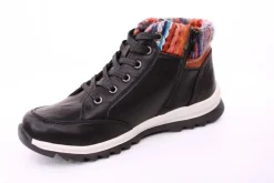 PETER ERIKSON Damen Boot Strickrand Schnürung und Reißverschluss ROT, SCHWARZ und TAN Warmfutter 58212-C24002 TEX
