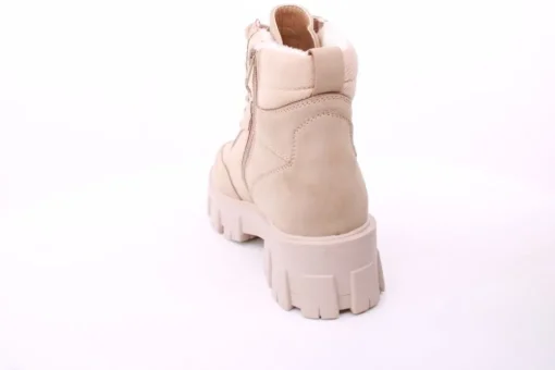 PETER ERIKSON Damen Boot Softrand Schnürung und Reißverschluss BEIGE Warmfutter 6587-24-C25001