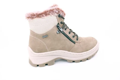 PETER ERIKSON Damen Boot Super-Softrand Schnürung und Reißverschluss in CAMEL mit Warmfutter 3315-Y24001 TEX