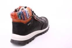 PETER ERIKSON Damen Boot Strickrand Schnürung und Reißverschluss ROT, SCHWARZ und TAN Warmfutter 58212-C24002 TEX