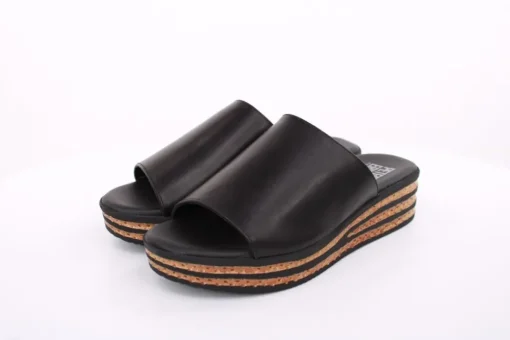 PETER ERIKSON Damen Pantolette Leder schwarz S14 3018-C23002