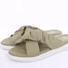 PETER ERIKSON Damen Pantolette Leder Comfort- Fußbett grün, schwarz S13 221511