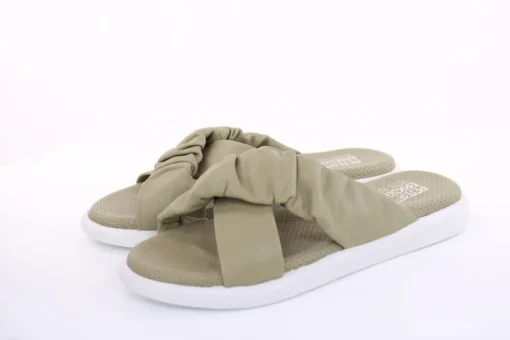 PETER ERIKSON Damen Pantolette Leder Comfort- Fußbett grün, schwarz S13 221511