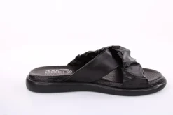 PETER ERIKSON Damen Pantolette Leder Comfort- Fußbett grün, schwarz S13 221511