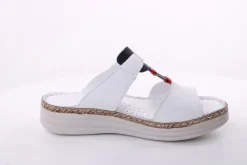 PETER ERIKSON Damen Pantolette Leder Comfort-Fußbett weiß, blau S14 241663