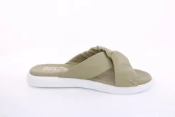 PETER ERIKSON Damen Pantolette Leder Comfort- Fußbett grün, schwarz S13 221511