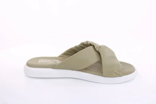 PETER ERIKSON Damen Pantolette Leder Comfort- Fußbett grün, schwarz S13 221511