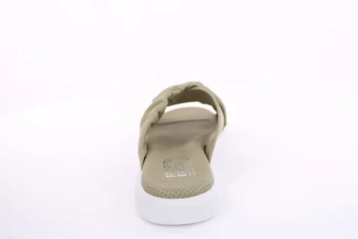 PETER ERIKSON Damen Pantolette Leder Comfort- Fußbett grün, schwarz S13 221511
