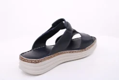 PETER ERIKSON Damen Pantolette Leder Comfort-Fußbett weiß, blau S14 241663