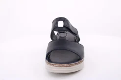PETER ERIKSON Damen Pantolette Leder Comfort-Fußbett weiß, blau S14 241663