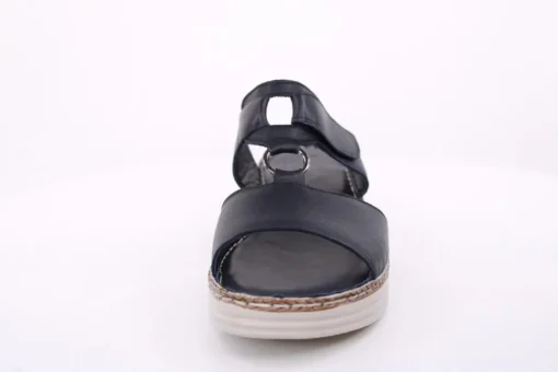 PETER ERIKSON Damen Pantolette Leder Comfort-Fußbett weiß, blau S14 241663