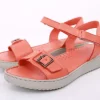 PETER ERIKSON Damen Sandale Leder Comfort-Fußbett orange S14 241604