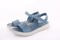 PETER ERIKSON Damen Sandale Leder Comfort- Fußbett blau, schwarz S13 231521