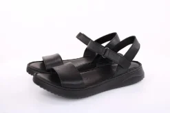 PETER ERIKSON Damen Sandale Leder Comfort- Fußbett blau, schwarz S13 231521