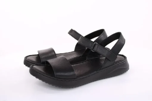 PETER ERIKSON Damen Sandale Leder Comfort- Fußbett blau, schwarz S13 231521