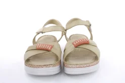 PETER ERIKSON Damen Sandale Leder Comfort- Fußbett weiß, grün S13 231533