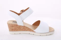 PETER ERIKSON Damen Sandalette Keilabsatz Zierschnalle weiß S14 20-14-C23006