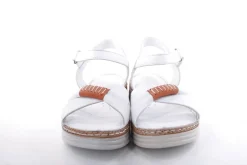PETER ERIKSON Damen Sandale Leder Comfort- Fußbett weiß, grün S13 231533