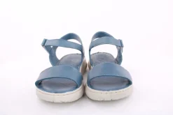 PETER ERIKSON Damen Sandale Leder Comfort- Fußbett blau, schwarz S13 231521