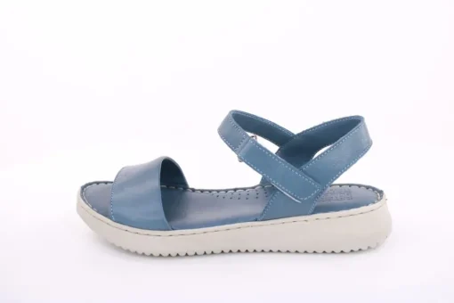 PETER ERIKSON Damen Sandale Leder Comfort- Fußbett blau, schwarz S13 231521