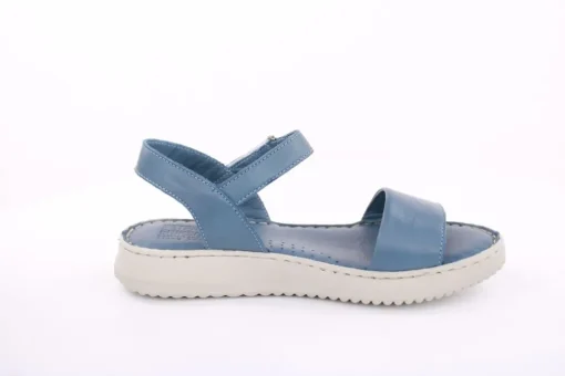 PETER ERIKSON Damen Sandale Leder Comfort- Fußbett blau, schwarz S13 231521