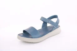 PETER ERIKSON Damen Sandale Leder Comfort- Fußbett blau, schwarz S13 231521