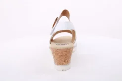 PETER ERIKSON Damen Sandalette Keilabsatz Zierschnalle weiß S14 20-14-C23006
