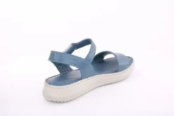 PETER ERIKSON Damen Sandale Leder Comfort- Fußbett blau, schwarz S13 231521