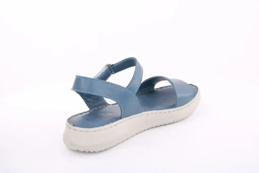 PETER ERIKSON Damen Sandale Leder Comfort- Fußbett blau, schwarz S13 231521