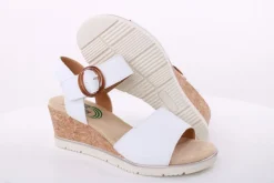 PETER ERIKSON Damen Sandalette Keilabsatz Zierschnalle weiß S14 20-14-C23006