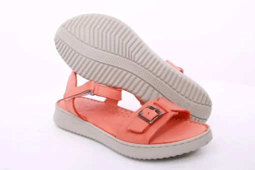 PETER ERIKSON Damen Sandale Leder Comfort-Fußbett orange S14 241604