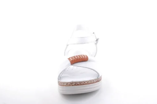 PETER ERIKSON Damen Sandale Leder Comfort- Fußbett weiß, grün S13 231533