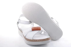 PETER ERIKSON Damen Sandale Leder Comfort- Fußbett weiß, grün S13 231533