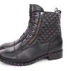 PETER ERIKSON Damen Schnürboots Leder Nietenbesatz Steppmuster schwarz S23 DORIS-2110-S