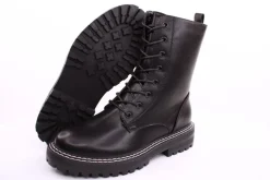 PETER ERIKSON Damen Schnürstiefel Schnürung und Reißverschluss in SCHWARZ mit Warmfutter 18650-Y22002