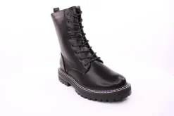 PETER ERIKSON Damen Schnürstiefel Schnürung und Reißverschluss in SCHWARZ mit Warmfutter 18650-Y22002