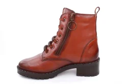 PETER ERIKSON Damen Schnürboots Schnürstiefelette Leder Schnürsenkelschmuck braun S23 DARYA-2320