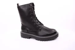 PETER ERIKSON Damen Schnürstiefel Schnürung und Reißverschluss in SCHWARZ mit Warmfutter 18650-Y22002
