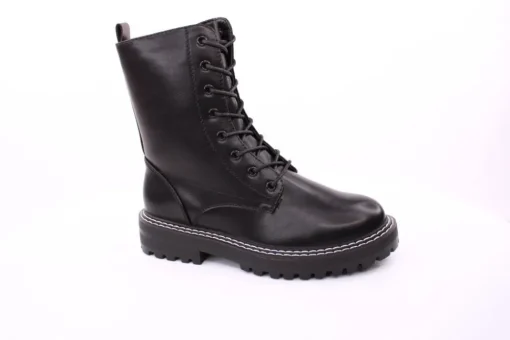 PETER ERIKSON Damen Schnürstiefel Schnürung und Reißverschluss in SCHWARZ mit Warmfutter 18650-Y22002