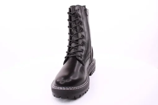 PETER ERIKSON Damen Schnürstiefel Schnürung und Reißverschluss in SCHWARZ mit Warmfutter 18650-Y22002