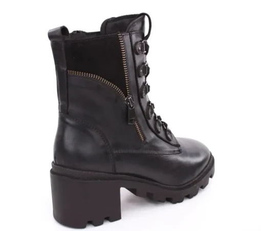 PETER ERIKSON Damen Schnürboots Stiefelette Leder Blockabsatz schwarz S23 ARIELA-GR-2316