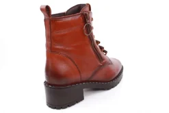 PETER ERIKSON Damen Schnürboots Schnürstiefelette Leder Schnürsenkelschmuck braun S23 DARYA-2320