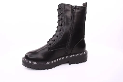 PETER ERIKSON Damen Schnürstiefel Schnürung und Reißverschluss in SCHWARZ mit Warmfutter 18650-Y22002