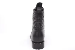 PETER ERIKSON Damen Schnürboots Leder Nietenbesatz Steppmuster schwarz S23 DORIS-2110-S