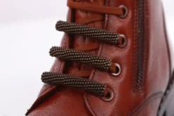 PETER ERIKSON Damen Schnürboots Schnürstiefelette Leder Schnürsenkelschmuck braun S23 DARYA-2320